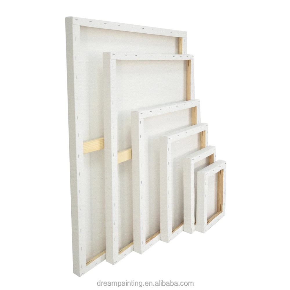 6-pack Blank Stretched Canvas Painting 380g Cotton Thickened Canvas Print Frame for Art Painting Acrylic