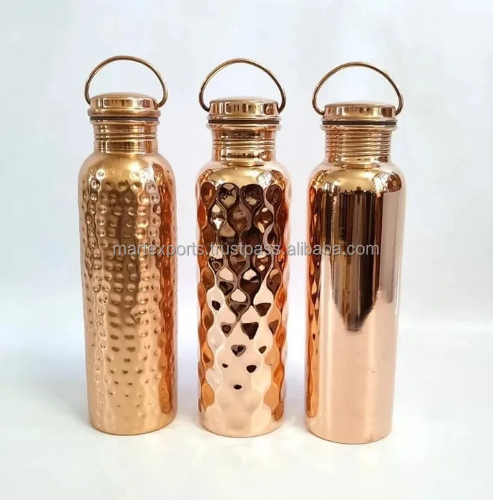 Ayurvedic Pure Copper Water Bottle - Handcrafted, Leak-Proof Design, Health Benefits, 1000ml Capacity, Eco-Friendly