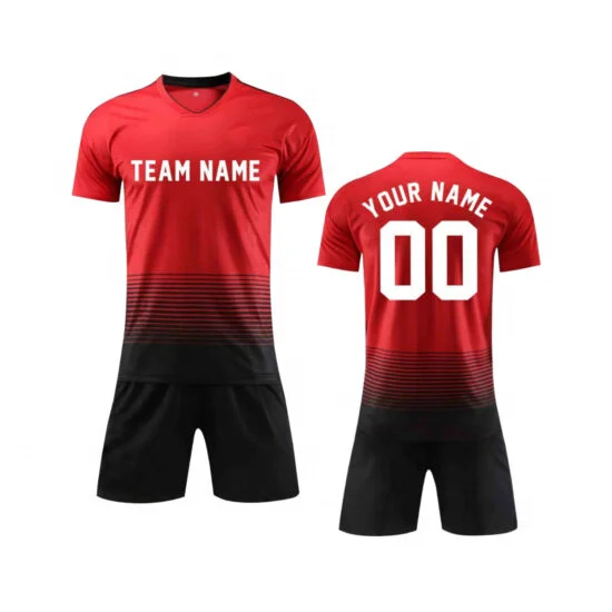 Custom Soccer Jersey with Short, Men Women Personalized Name Number Team Outfit, Kids Customize School Soccer Uniform