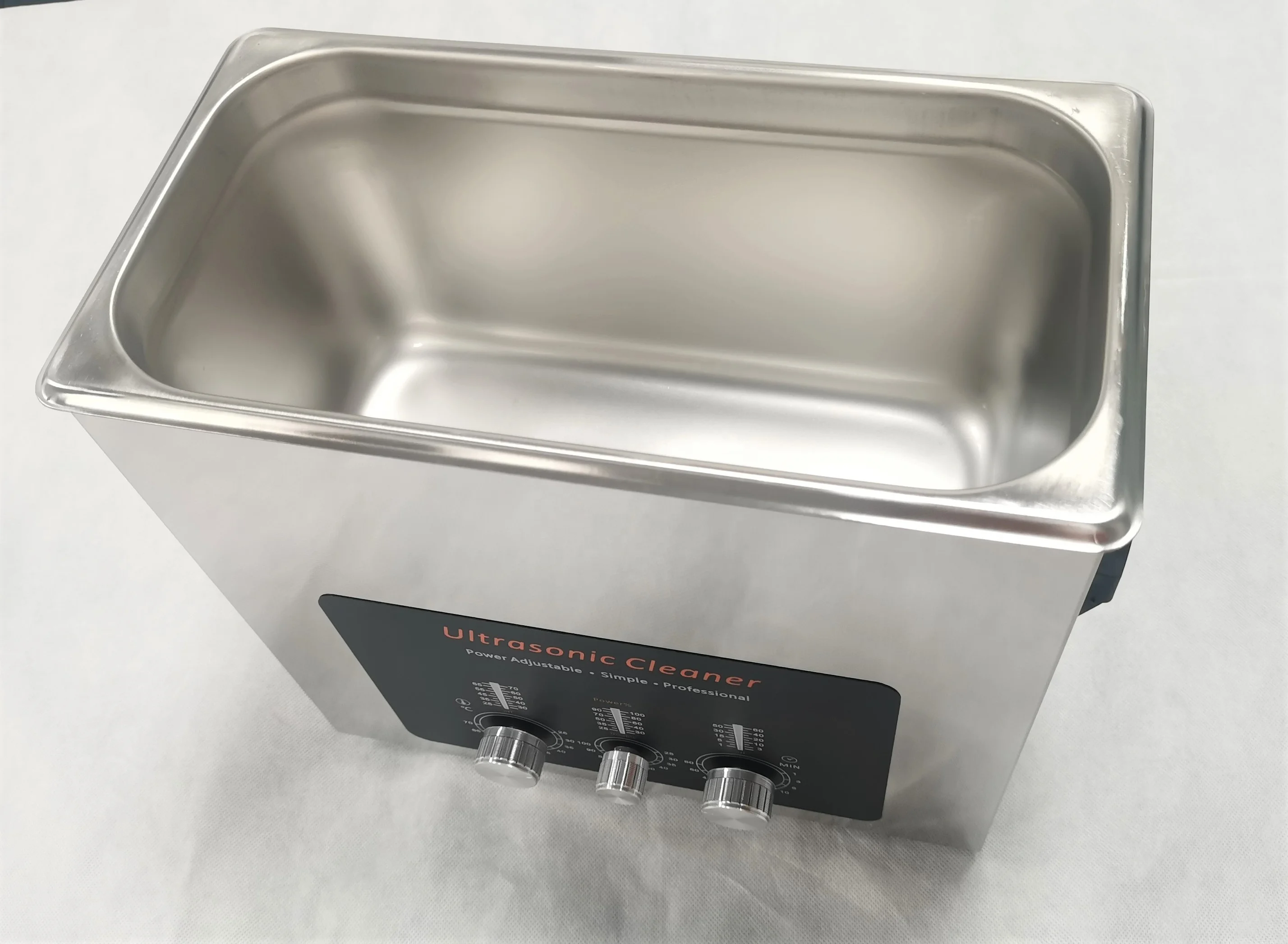 Power Adjustable LED display Manual control Heated SUS304 stainless steel tank robust quality desktop 6 liter Ultrasonic Cleaner