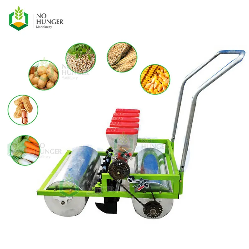 Handheld Hand Held Push Operated Multi Garlic Grain Soybean Vegetable Manual Maize Diesel Seeder Seed Corn Planters Machine