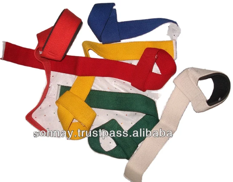 Wholesale Weight Lifting Straps made by Cotton With/Without Neoprene Padding