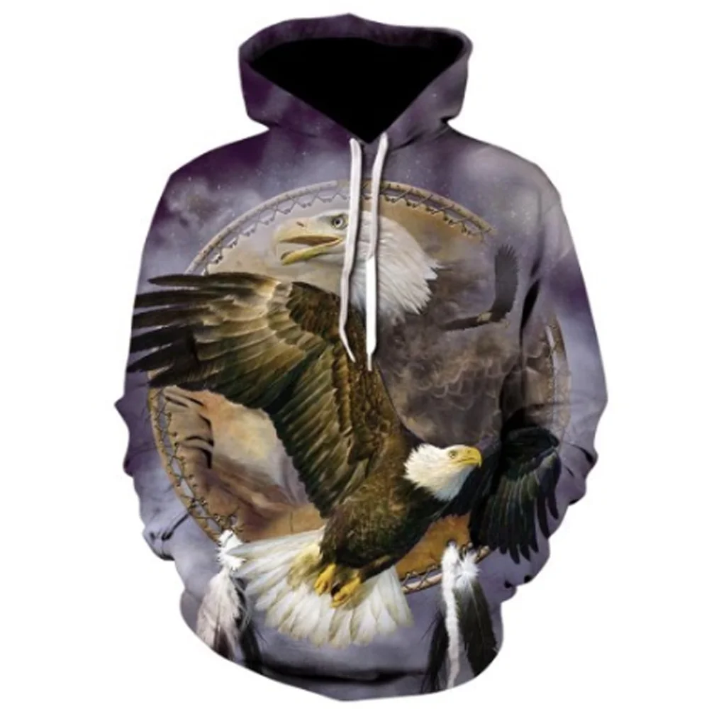 Толстовки с капюшоном флагом США Мужская Уличная одежда 3D толстовки