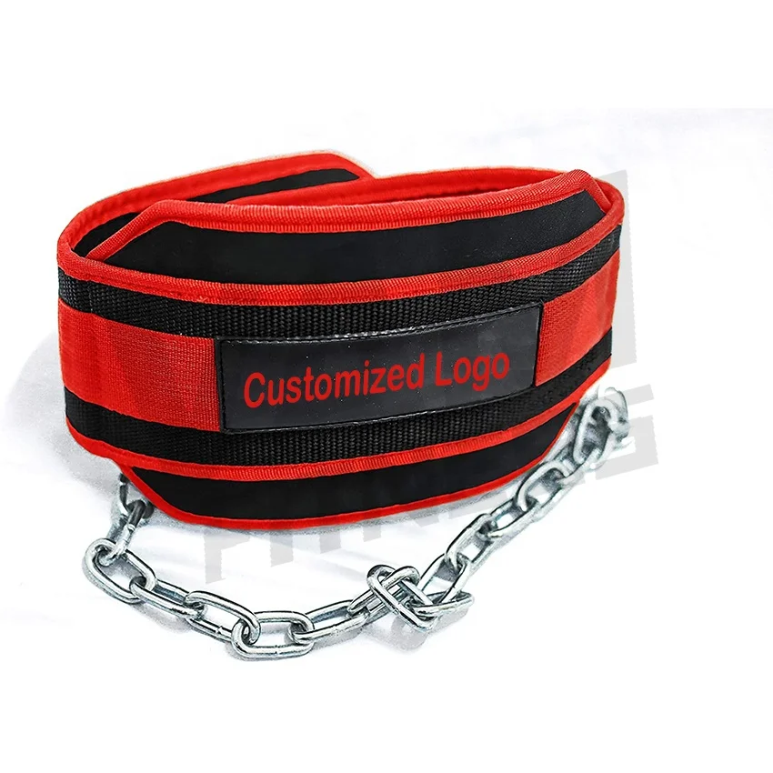  Высококачественный пояс для тренировок по фитнесу абдоминального пресса тяжелая цепь Утяжеленные погружения или тянущийся тяжелой атлетики со стальной цепью