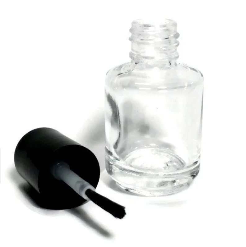 Makeup Custom Nail Polish Bottles Glass Nail Polish Bottle  Empty Round Cylinder 15ml Gel Nail Polish Bottle