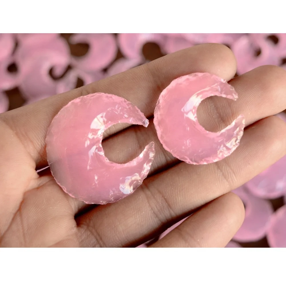 Rose Quartz Crystal Moon Shape Arrowhead Crescent Moon Arrowhead Wholesale Arrowhead For Sale