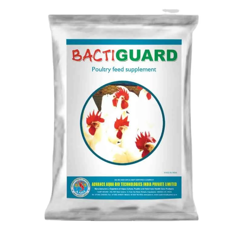BACTIGUARD  is a poultry feed supplement that improves growth, hatchability, and overall performance in birds.