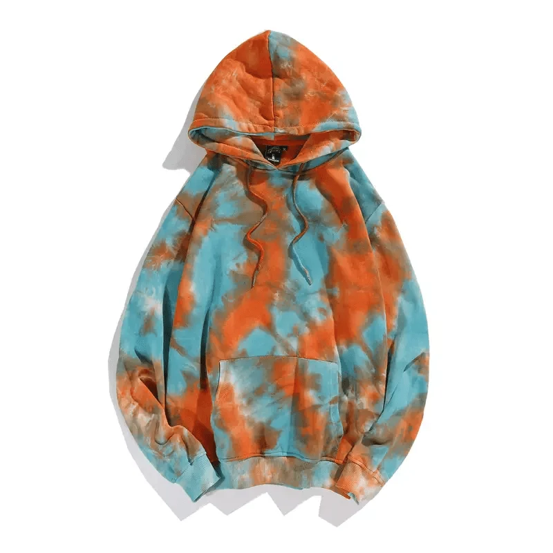 Wholesale Tie Dye Cotton Hooded 100%cotton hoodie custom logo Hoodie Sports Long Sleeve Crew Neck Tie Dye Women Hoodie in india