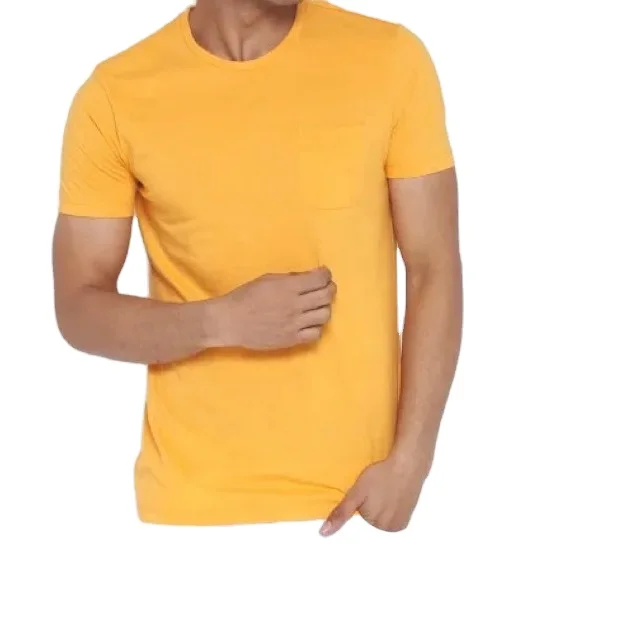 Men Wholesale Crew Neck Linen Jersey T-shirt High Quality Classic Slim Fitness Men T-shirt