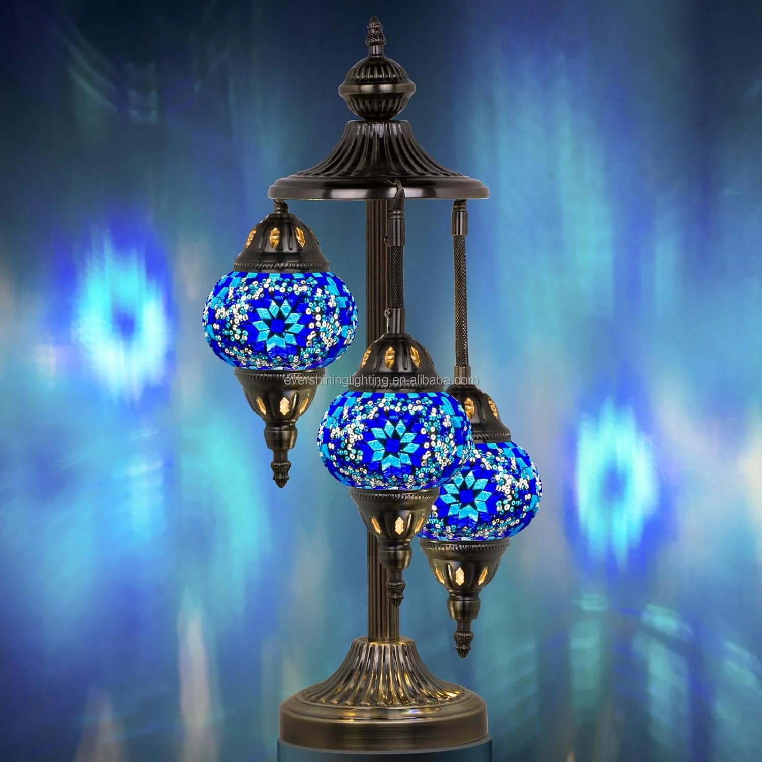 Marrakech Boho Colorful handmade tiffany style turkish moroccan mosaic glass lamp