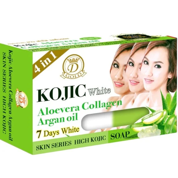 Factory Wholesale D-NE65 4in1 Soap 160g Kojic White Shower Soap with Whitening Feature Herbal Ingredients for Adults