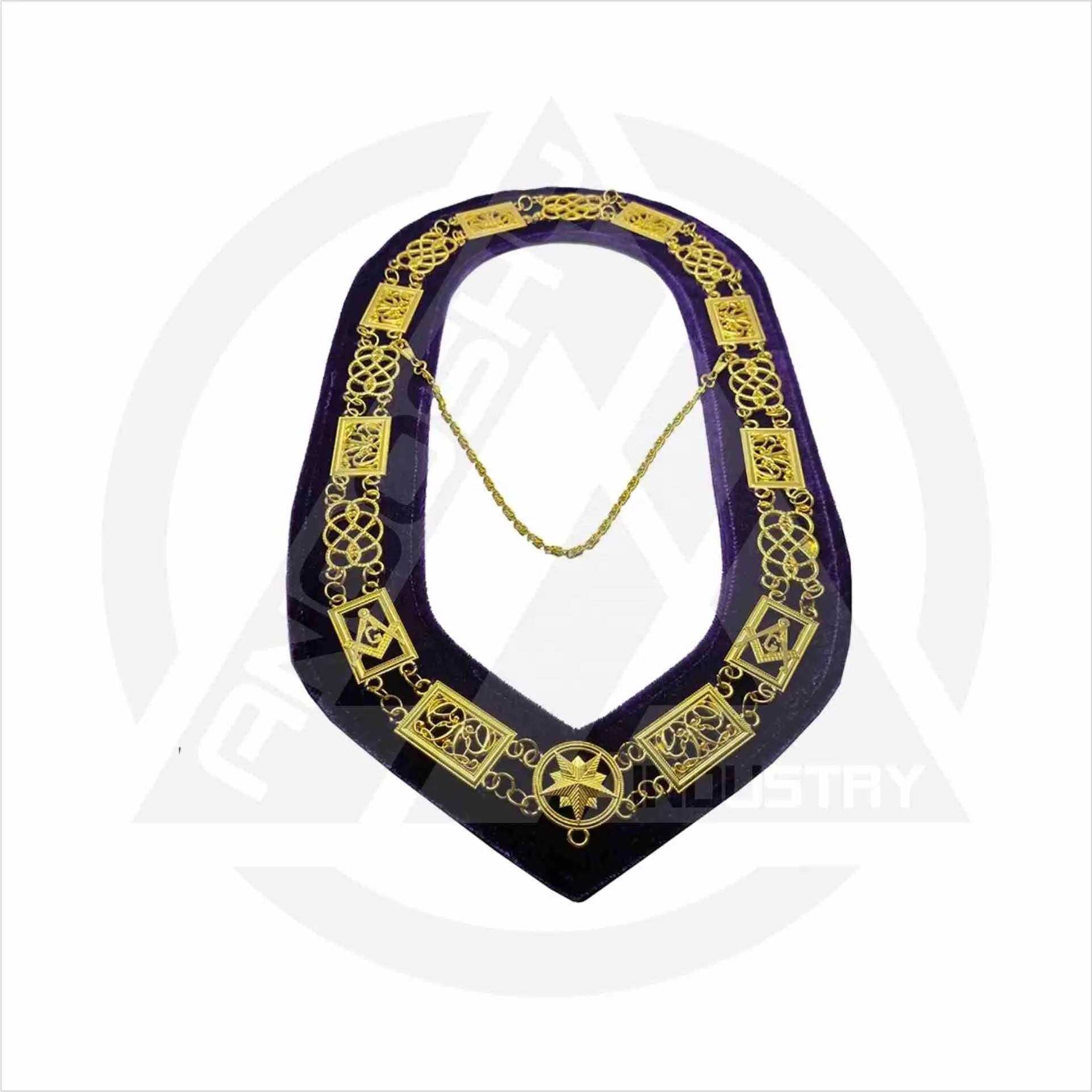 High Quality Masonic Regalia Free Masonry Chain Collar Custom Design Style OEM Per Demand