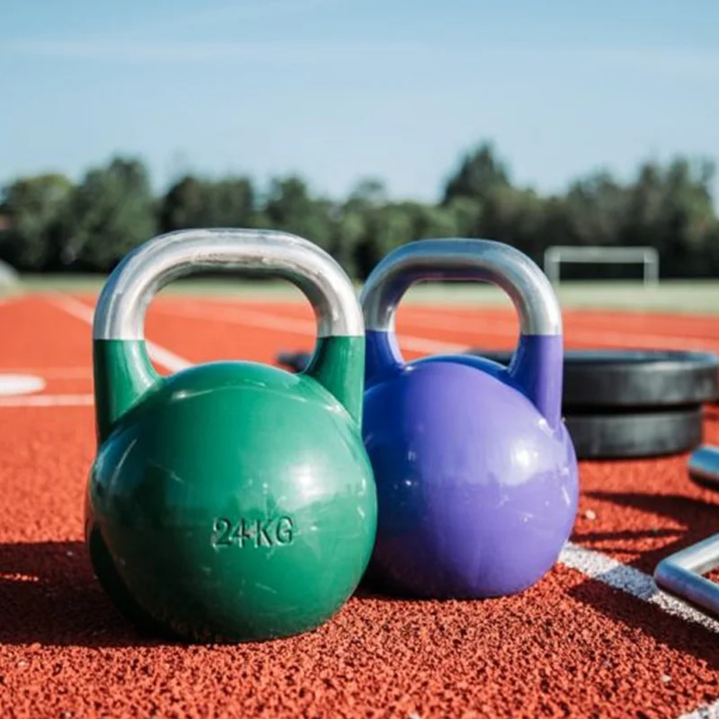2024 Custom Pesas Rusas De Cast Iron Neopreno Kettlebells Competition Adjustable Kettlebell Set