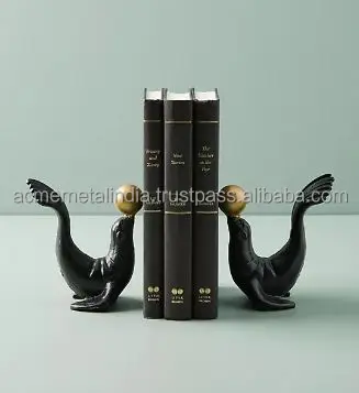 Роскошные подкладки для книг из металла с темно-коричневой отделкой идеально подходят элегантных столовых органайзеров и декора домашнего офиса