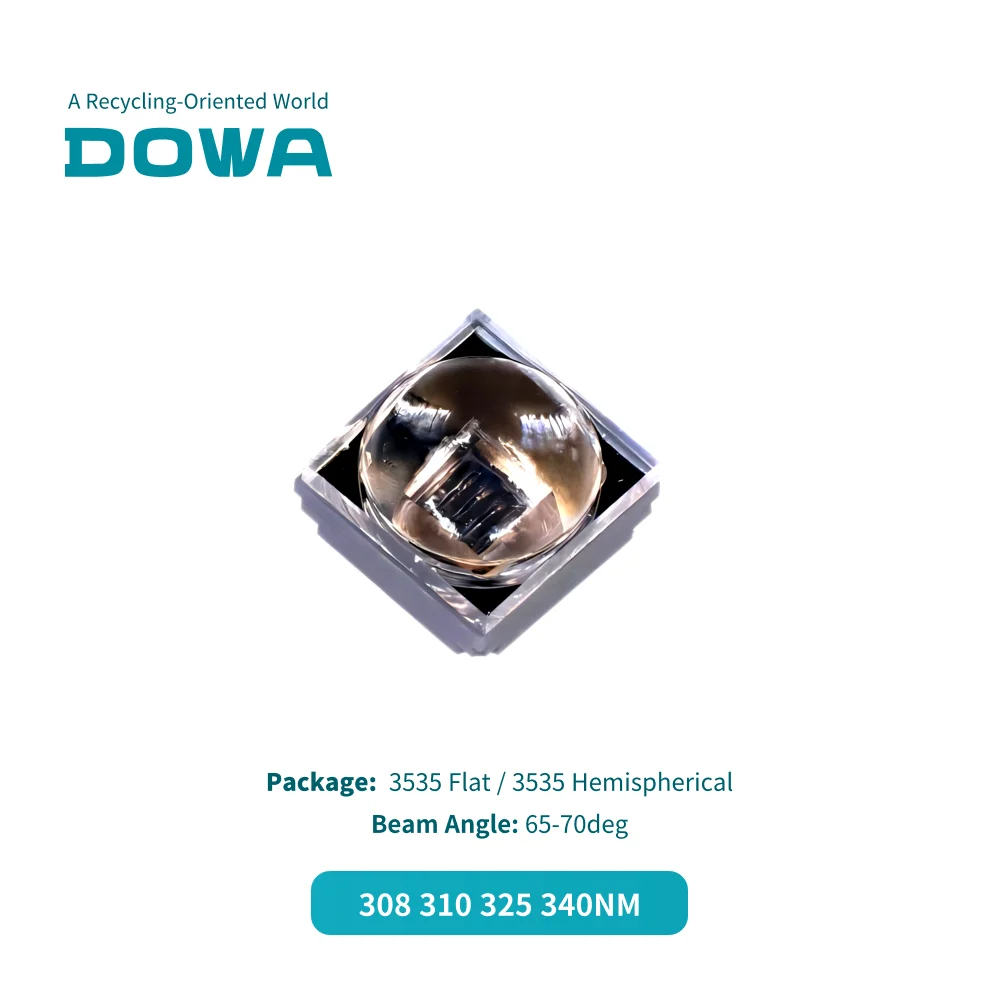 DOWA Bare Chip 325nm Au Pad Middle Power UVA LED Chip