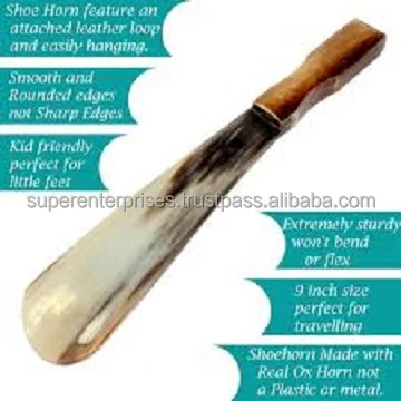 Attractive Real Buffalo Horn Shoe Lifter Horn Polished Finish Men Gifts Water Cow Ox Buffalo Shoe Horn Polished Indian Crafts