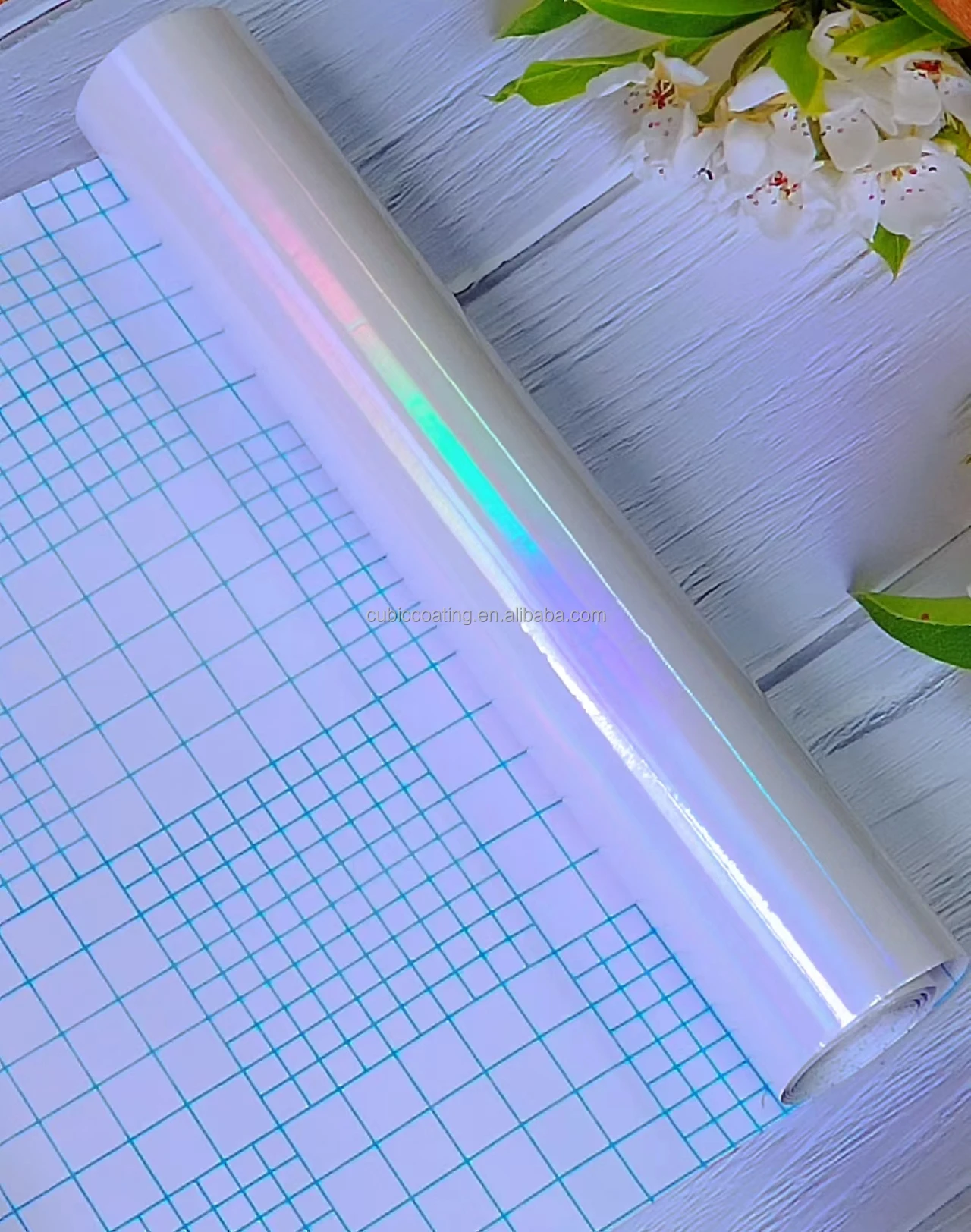 A4 Holographic Overlay Waterproof PVC BOPP Lamination Film Gem Star Rainbow Cold Laminating Roll For Photocard And Label Sticker