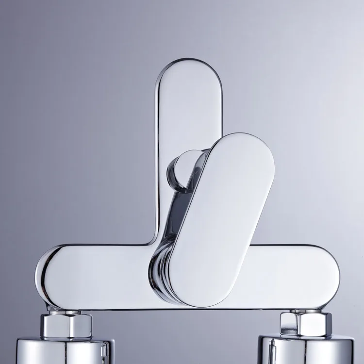 Sanitary Ware Rose Gold Single Lever Brass Bathtub Faucets Wall-mounted Shower Set Mixer For Bathroom