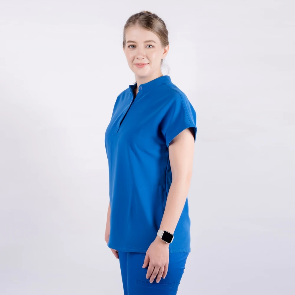 Wholesale Polyester Rayon Spandex Cotton  hospital doctor uniforms scrubs pharmacy medical doctor nurse women custom logo scrubs