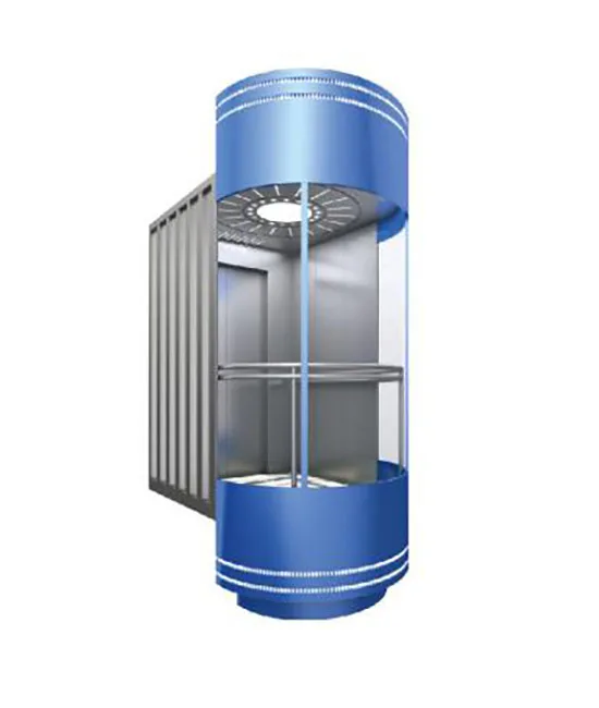 MSDS капсула 630 кг 9 остановок стеклянный обзорный Панорамный Лифт