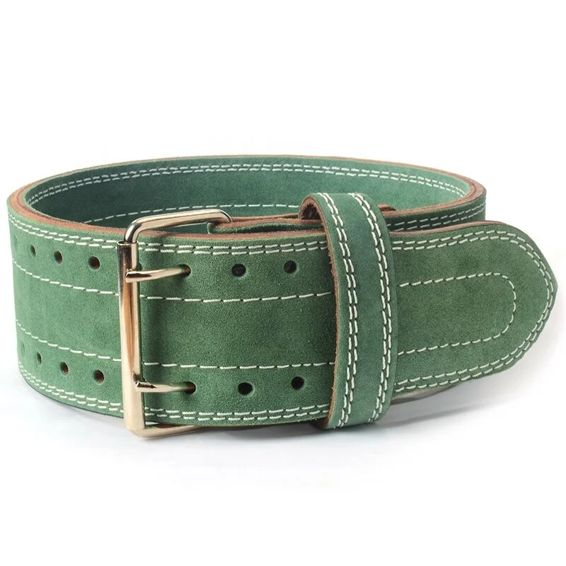 Hot Sell Custom Leather Weightlifting Belt 10mm Cowhide Suede Leather Belt Gym Lower Back Support Powerlfiting Belt Cheap Price