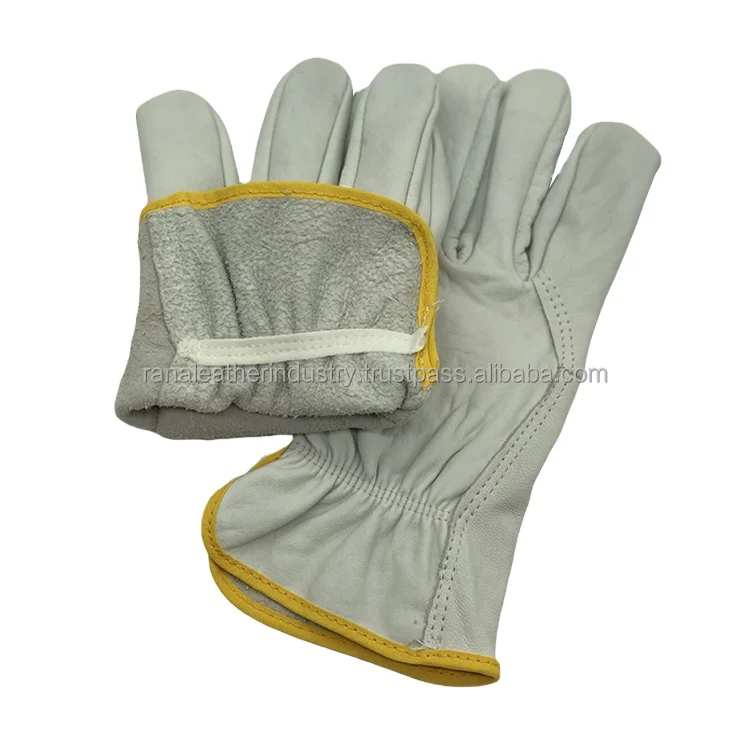 Cowhide spilt heavy duty industrial safety driver working leather welding gloves