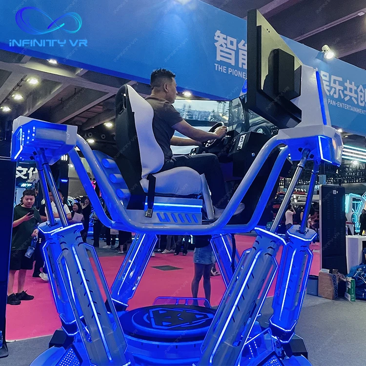 Factory Price VR Amusement Equipment Full Motion Sim Virtual Reality 9D VR Car Racing 3D Car Driving Simulator