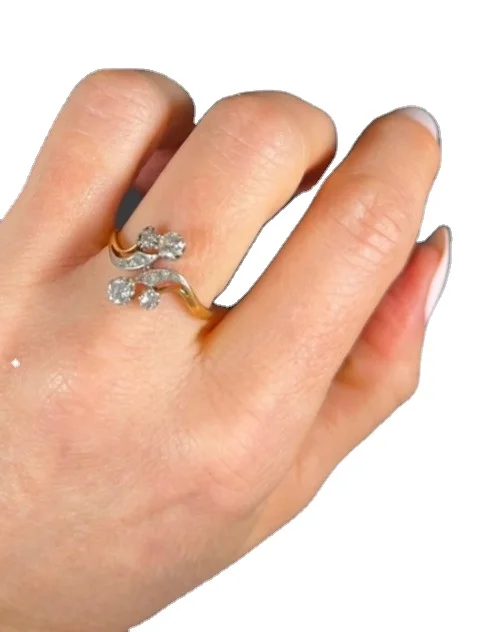 Beautiful Customized Moissanite Ring in Shape Engagement Titanium Hip Hop Jewelry Cut Diamond Style Sterling Silver Accents