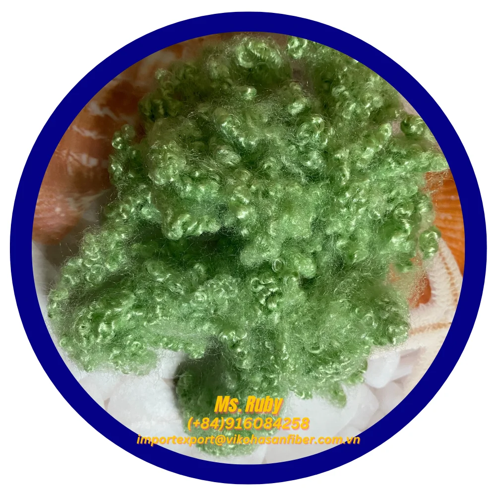 Best Price Recycled Green Grade Polyester Staple Fibres HCS Virgin Raw Pattern Filling Toys Pillow Mattress Automotive Interiors