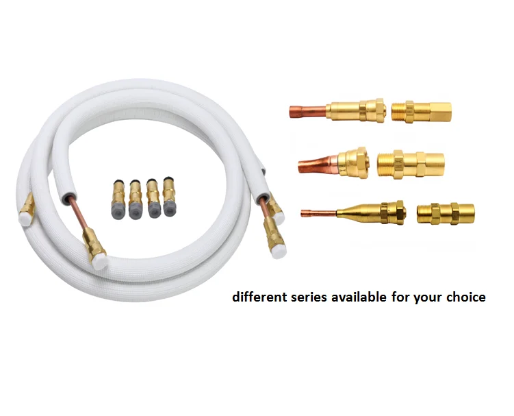 pre-charged quick connecting pipe line sets for Mini Split Air Conditioner Connecting and heat pump refrigerant connecting