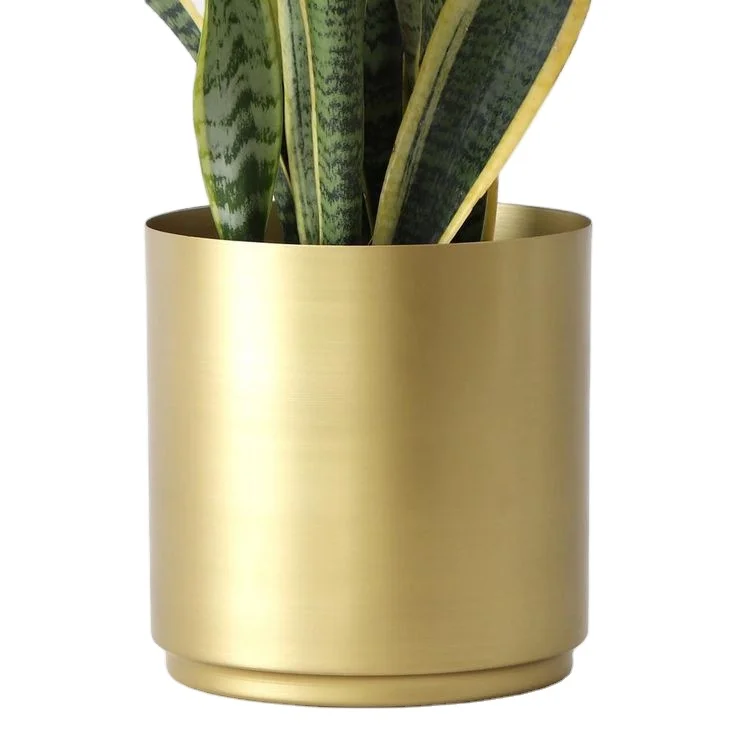 Customized Large Small Gold Chrome Plated Metal Abstract Iron Planter Flower Pot Superb Quality Home Garden Desktop Abstract