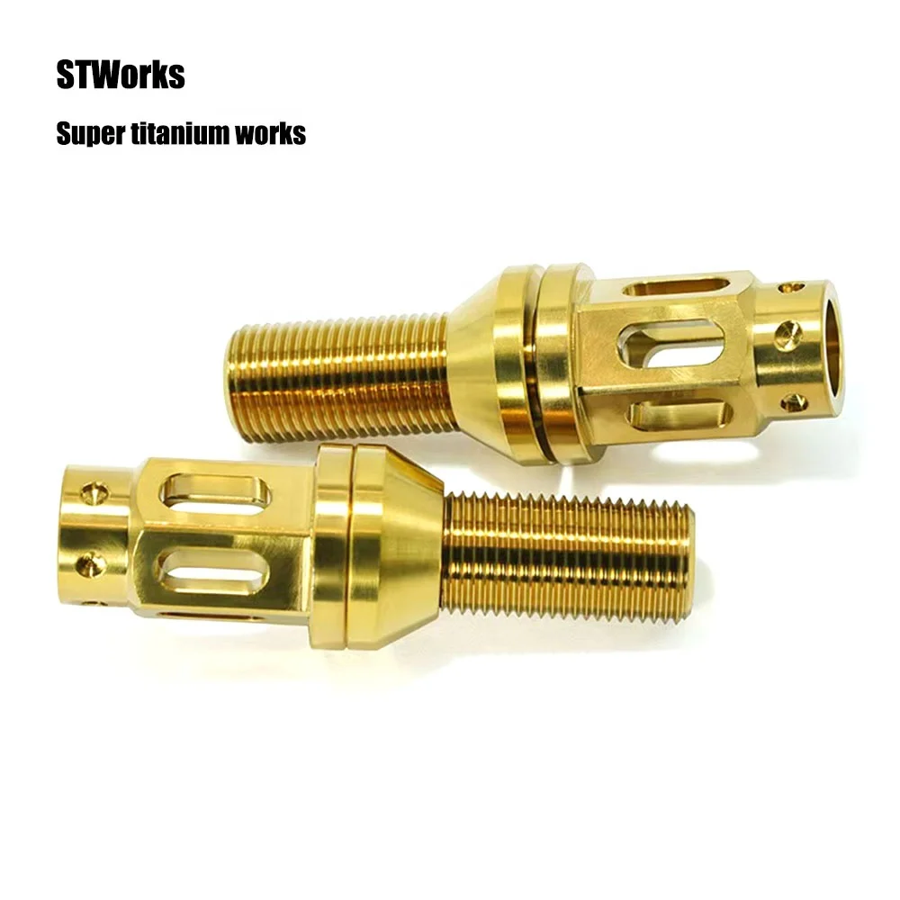 CNC Machining auto modification  Titanium alloy Bolt Custom conical seat Car Rim Bolts  M14X1.25 /1.5