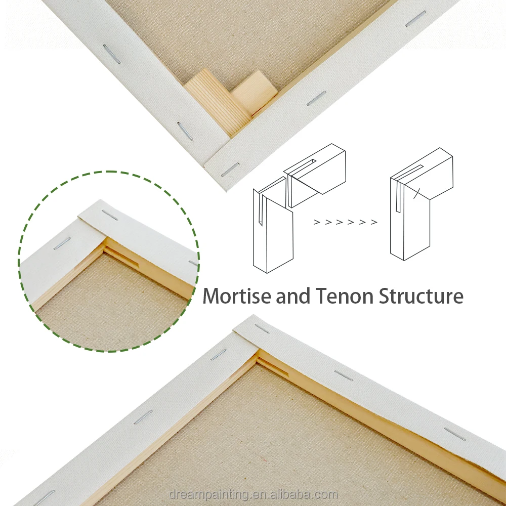 Blank Canvas Panels 6 Pack 380g Linen Mixed Stretched Canvas Print Artist Oil Painting Acrylic