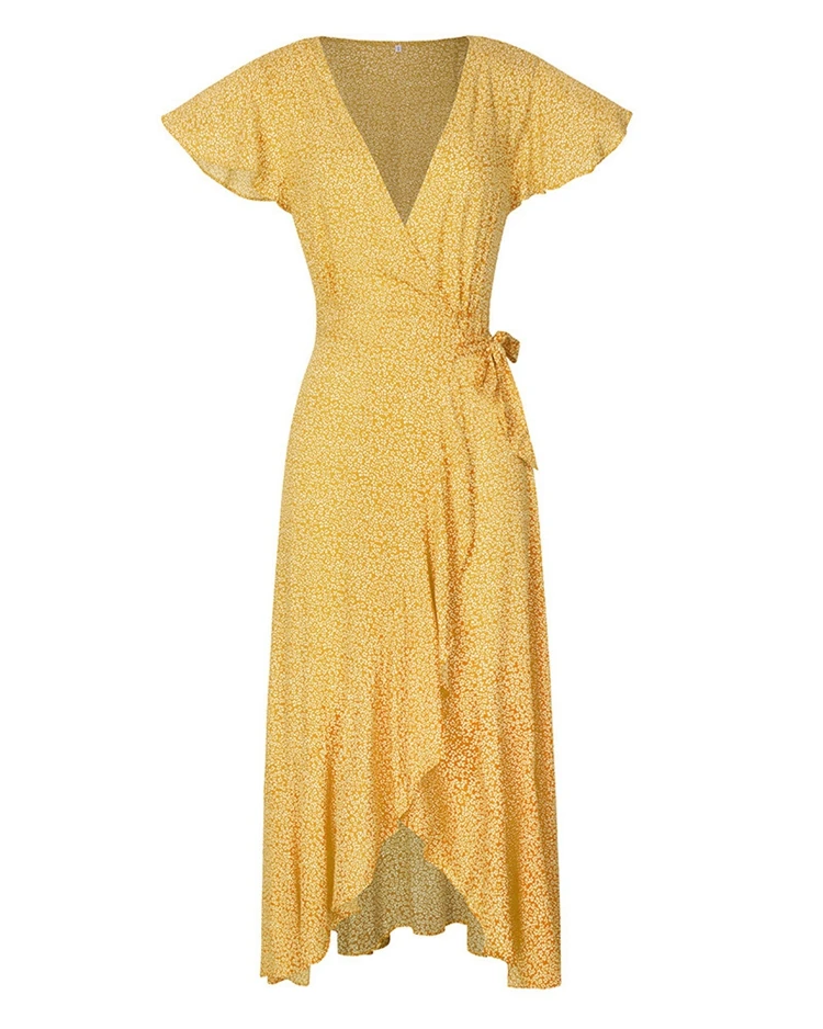 Vestidos Mujer Verano Encanto Luxury Summer Maxi Dress Ladies 2022 Cheap Casual Floral Printing Chiffon Korean Womens Dresses