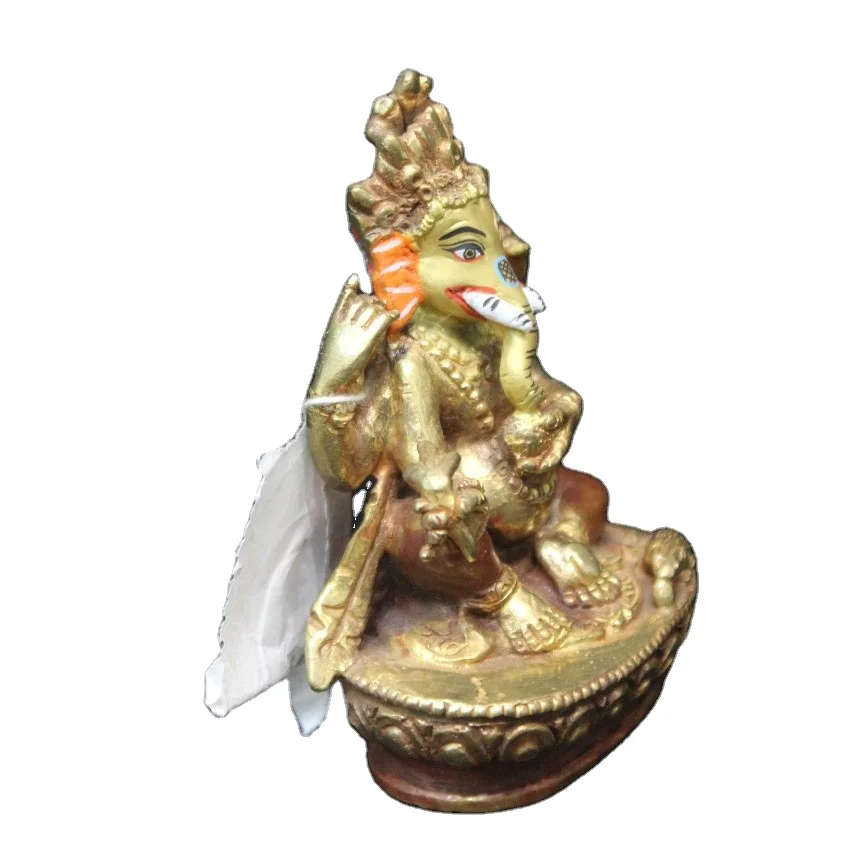 Home Decor Statue Bronze Nepal Handicraft Ganesha Figurine Top Quality Brass Religious SCULPTURE Metal Art for Sale