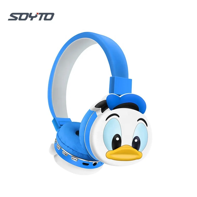 Shuoyin 2023 AH806U Pato Donald mickey mouse wireless headset mario bros bro kids headphone cartoon BT headphones for girls Kids