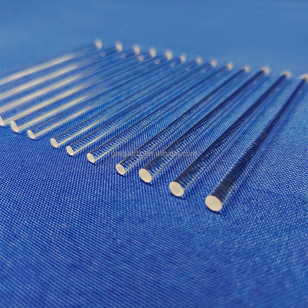 2mm to 80mm Light Guide Quartz Glass rods Clear Borosilicate Quartz Glass Rod
