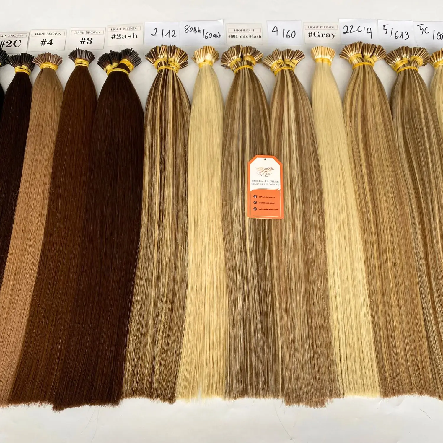 Keratin Hair I Tip Top Quality 100% Human Hair Extensions Customized Color 8-34 Inches Length Cuticle Aligned Hair