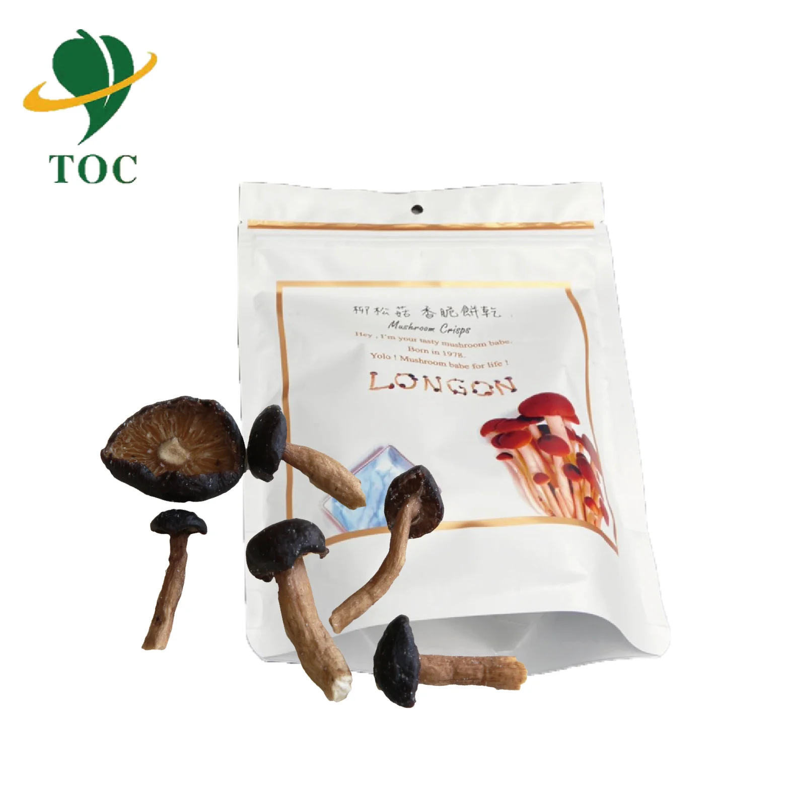 100% nature less salt snack swordbelt dried mushroom chips