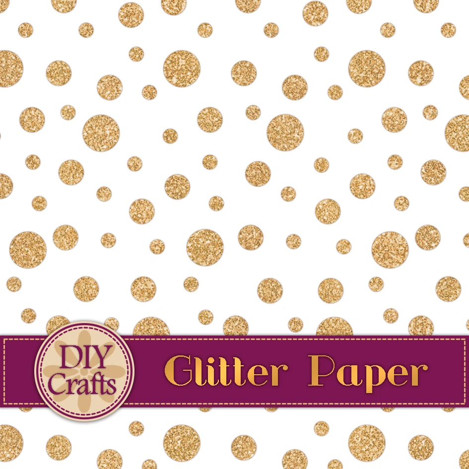 2021 Newest Polka dot pattern glitter paper high quality Multi-color card stock for Crafts Wholesale