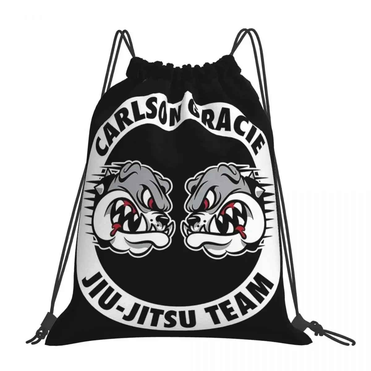 Carlson Gracie Jiu-Jitsu Team Backpacks Drawstring Bags Drawstring Bundle Pocket Sports Bag BookBag For Man Woman School
