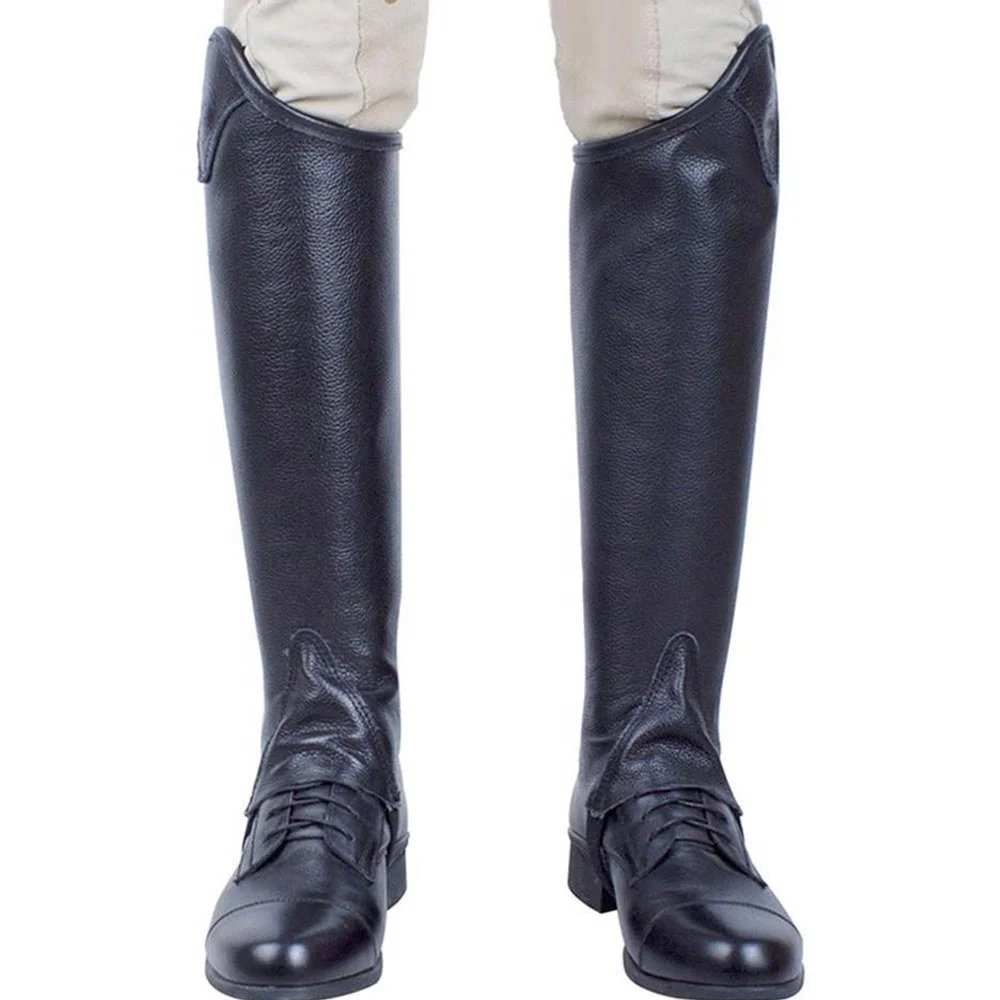 Half Chaps Black Leather Horse Riding Adults Fashion Wears Different Designs Different Colors