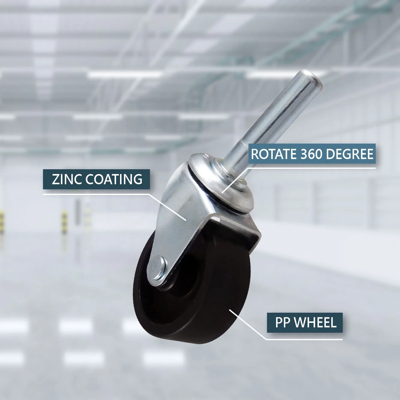 2 Inch PVC Caster Wheels Toy Car Caster Wheels