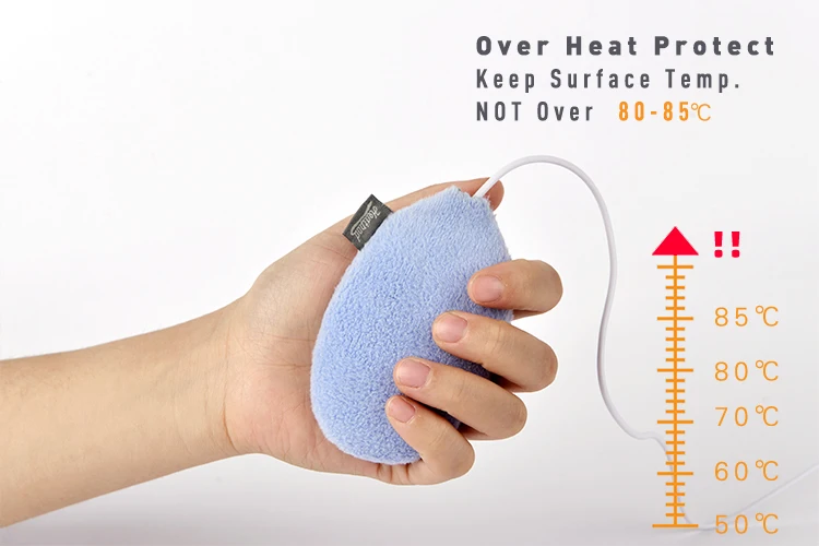 Novelty Christmas Gift Winter USB Gadget Handwarmer Muff Plush Cover USB Power Heated Hand Warmer