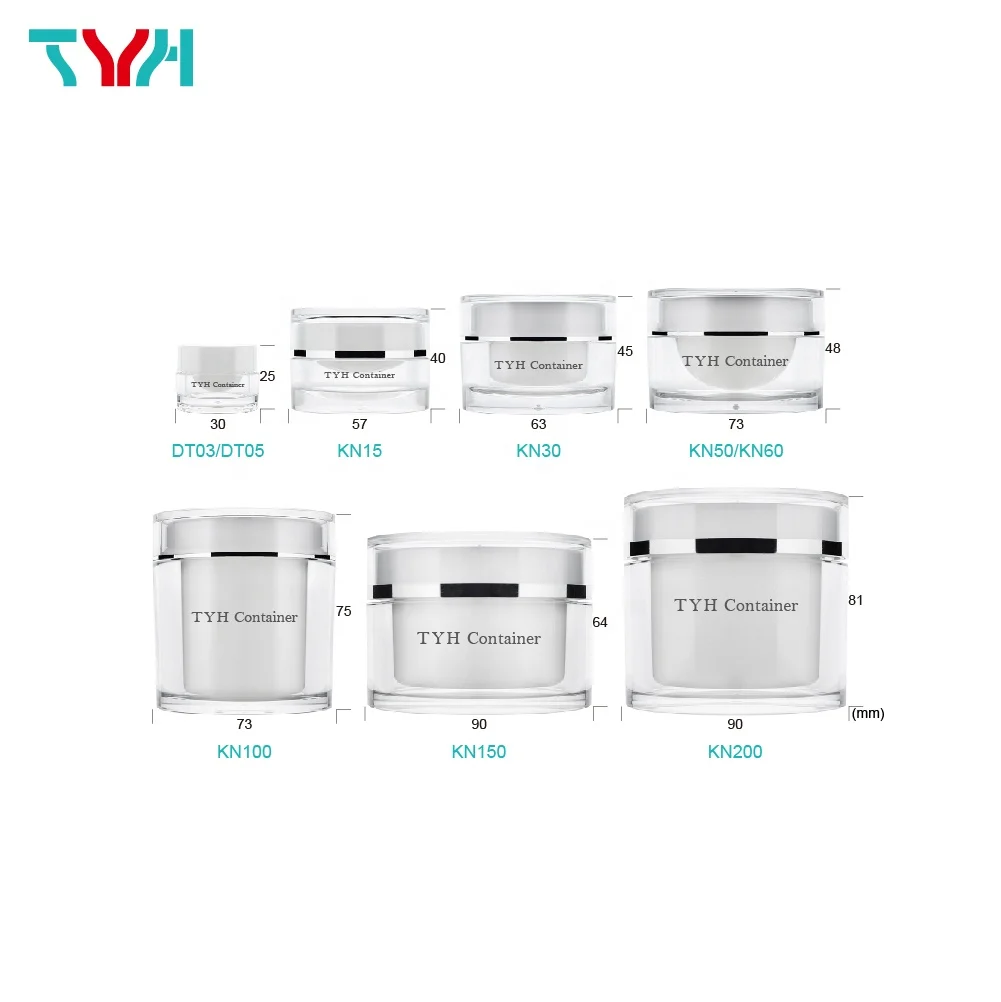 durable design jars  cream jar 50 ml in double wall with cosmetic