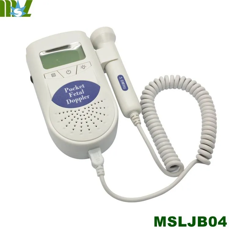 Cheapest Portable Baby Heart Monitor Doppler Fetal Fetal Doppler Machine for sale MSLJB04