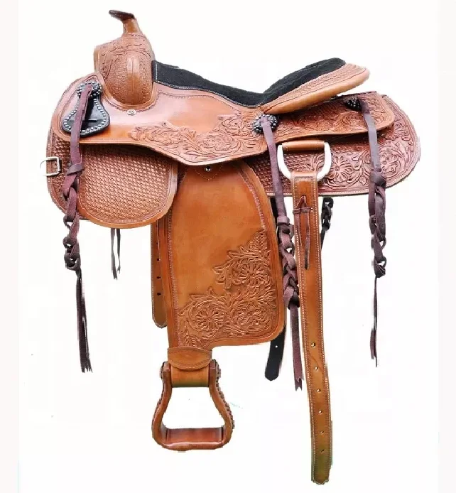 High Quality Western Tooling Saddle Leather Horse Riding comfortable leather seat Manufacturing From India
