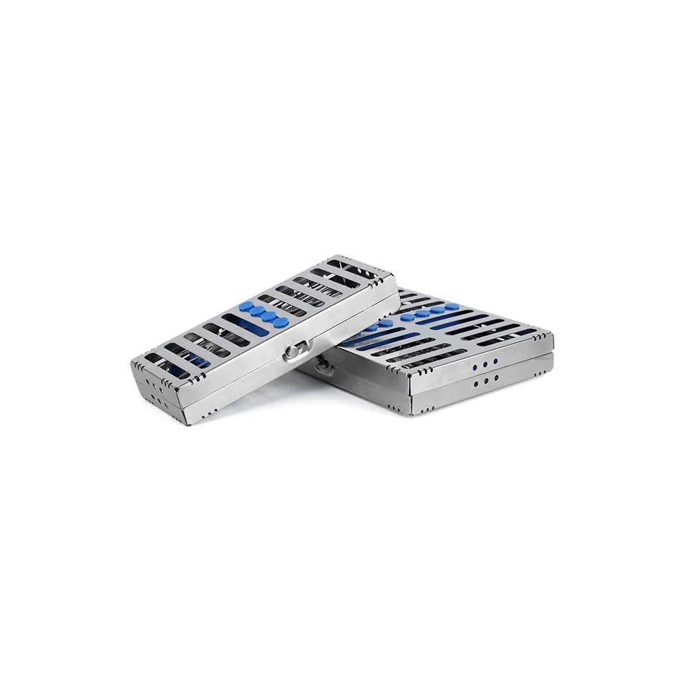 Dental Sterilization Rack Surgical Autoclavable Sterilization Box Dental Cassette File Burs Disinfection Tray