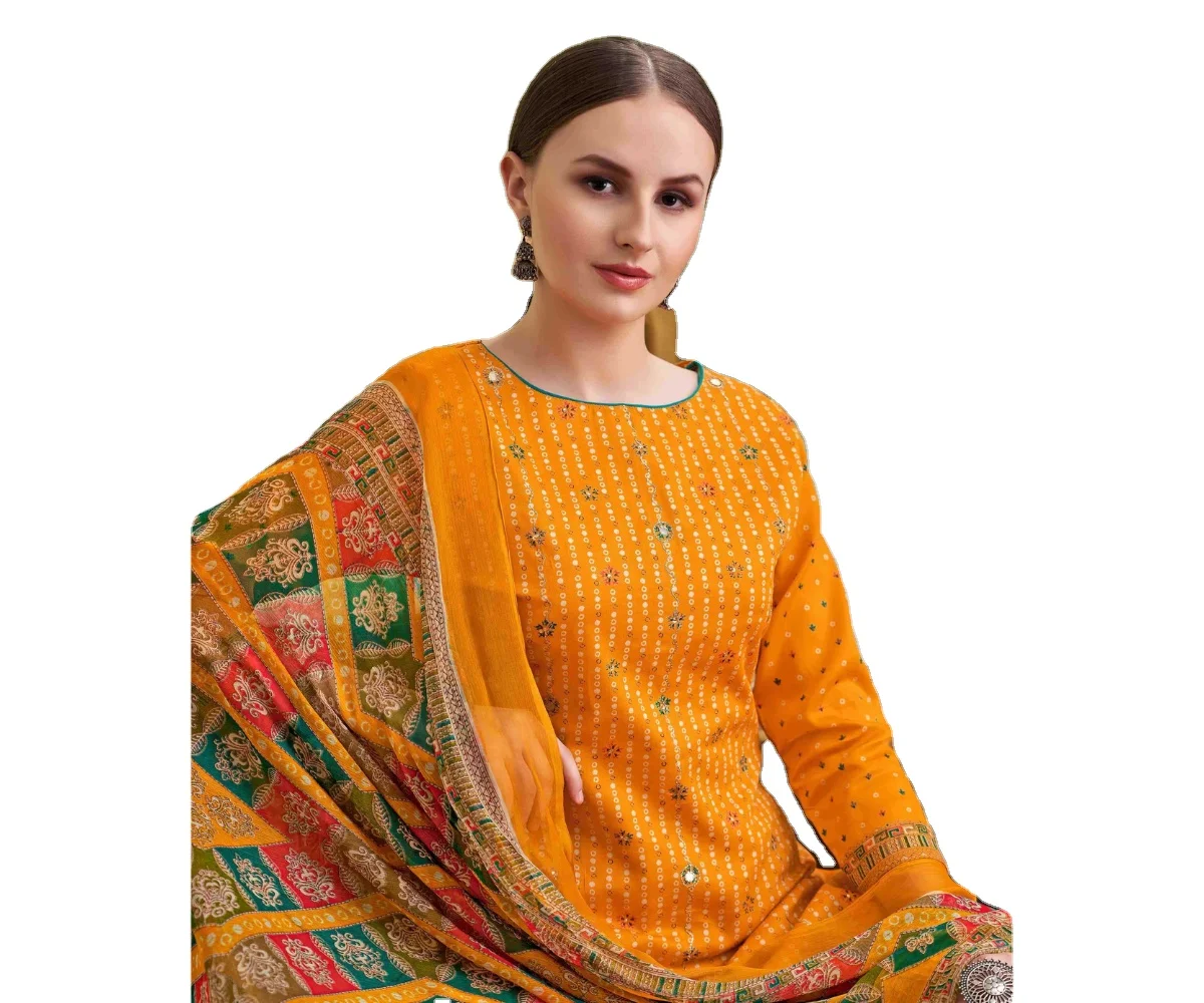 Модная одежда Salwar Kameez разного цвета для женщин прошитая Kurtis привлекательная Пакистанская индийская Анаркали Куртис с дупатта