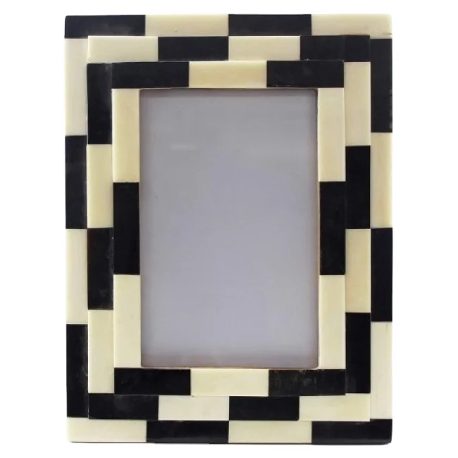 Customized Best quality handcrafted beautiful wooden bone and resin inlay picture photo frame for decoration from India